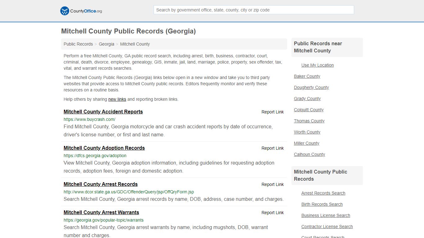 Public Records - Mitchell County, GA (Business, Criminal ...